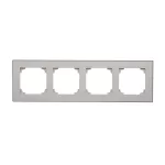 Simon 55 WMDZ-TRD4.149-143 Ramka 4-krotna DUO; Aluminium, podstawa czarna