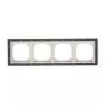 Simon 55 WMDZ-TRD4.149-143 Ramka 4-krotna DUO; Aluminium, podstawa czarna