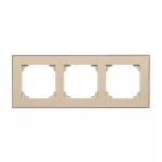 Simon 55 WMDZ-TRD3.149-144 Ramka 3-krotna DUO; Szampański, podstawa czarna