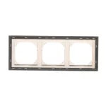 Simon 55 WMDZ-TRD3.149-144 Ramka 3-krotna DUO; Szampański, podstawa czarna