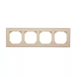 Simon 55 WMDZ-TRD4.149-144 Ramka 4-krotna DUO; Szampański, podstawa czarna