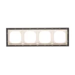 Simon 55 WMDZ-TRD4.149-144 Ramka 4-krotna DUO; Szampański, podstawa czarna