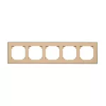 Simon 55 WMDZ-TRD5.149-144 Ramka 5-krotna DUO; Szampański, podstawa czarna