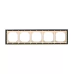 Simon 55 WMDZ-TRD5.149-144 Ramka 5-krotna DUO; Szampański, podstawa czarna