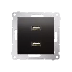 Simon 54 WMDZ-C2USBx-048 Ładowarka 2 x USB (moduł), 2.1 A, 5V DC, 230V; antracyt