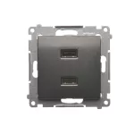 Simon 54 WMDZ-C2USBx-048 Ładowarka 2 x USB (moduł), 2.1 A, 5V DC, 230V; antracyt