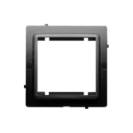 Simon Basic WMUZ-74x3xx-Y012 Adapter (przejściówka) na osprzęt standardu 45 × 45 mm. Montaż do puszki na łapki i wkręty; czarny