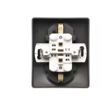 Simon Basic WMBW-12210x-Y013 Gniazdo wtyczkowe z uziemieniem Schuko podwójne; czarny