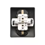 Simon Basic WMBW-12211x-Y013 Gniazdo wtyczkowe z uziemieniem Schuko podwójne, z przesłonami torów prądowych; czarny