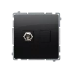 Simon Basic WMUA-05xxxx-Y011 Gniazdo antenowe typu "F" pojedyncze  (moduł); czarny