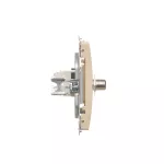 Simon Basic WMUA-0510xx-9011 Gniazdo antenowe typu "F" + RJ45 kat.6 (moduł); beż