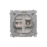 Simon Basic WMUA-0510xx-J011 Gniazdo antenowe typu "F" + RJ45 kat.6 (moduł); stal inox