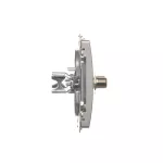 Simon Basic WMUA-05xxx2-4011 Gniazdo antenowe typu "F" podwójne (moduł); srebrny mat