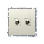 Simon Basic WMUA-05xxx2-9011 Gniazdo antenowe typu "F" podwójne (moduł); beż