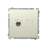 Simon Basic WMUA-05xxxx-9011 Gniazdo antenowe typu "F" pojedyncze  (moduł); beż