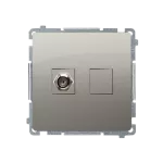 Simon Basic WMUA-05xxxx-H011 Gniazdo antenowe typu "F" pojedyncze  (moduł); satynowy