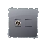 Simon Basic WMUA-05xxxx-J011 Gniazdo antenowe typu "F" pojedyncze  (moduł); stal inox