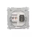 Simon Basic WMUH-01xxx1-1011 Gniazdo HDMI + RJ45 kat.6. (moduł); biały