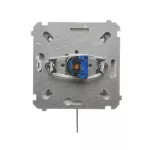 Simon Basic WMUL-0K01Px-4011 Łącznik chwilowy jednobiegunowy z kluczem, 2 pozycyjny, „0-I” styk N/O. Możliwość wyjęcia klucza tylko w pozycji 0; srebrny mat