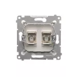 Simon 54 WMDA-050xxx-044 Gniazdo antenowe typu "F" podwójne (moduł). Do instalacji indywidualnych; złoty mat