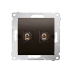 Simon 54 WMDG-010002-046 Gniazdo głośnikowe pojedyncze (moduł). Przekrój przewodów dla wyjścia do 6 mm2; brąz mat