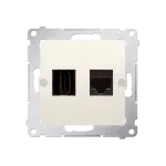 Simon 54 WMDH-01xxx1-041 Gniazdo HDMI + RJ45 kat.6. (moduł); kremowy