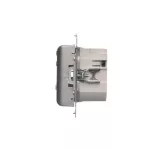 Simon 54 WMDR-141xx1-043 Regulator temperatury z wyświetlaczem z czujnikiem wewnętrznym (moduł) 16(2) A, 230V~; srebrny mat