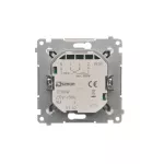 Simon 54 WMDR-141xx1-043 Regulator temperatury z wyświetlaczem z czujnikiem wewnętrznym (moduł) 16(2) A, 230V~; srebrny mat