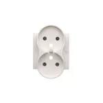 Simon 54 WMDW-P0131x-011AB Pokrywa gniazda podwójnego z przesłonami do ramek PREMIUM; antybakteryjny biały