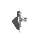 Simon 54 WMDK-P2x2xx-048 Pokrywa gniazd teleinformatycznych na Keystone skośna podwójna z polem opisowym (moduł). Montaż na łapki i wkręty; antracyt