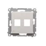 Simon 54 WMDK-P2xxxx-011AB Pokrywa gniazd teleinformatycznych na Keystone płaska podwójna (moduł); antybakteryjny biały