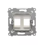 Simon 54 WMDK-P2xxxx-011AB Pokrywa gniazd teleinformatycznych na Keystone płaska podwójna (moduł); antybakteryjny biały