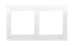 Simon 54 Premium WMDZ-0120xK-011AB Ramka 2-krotna PREMIUM do puszek karton-gips IP20 / IP44; antybakteryjny biały