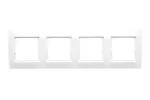 Simon 54 Premium WMDZ-0140xK-011AB Ramka 4-krotna PREMIUM do puszek karton-gips IP20 / IP44; antybakteryjny biały
