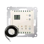 Simon 54 WMDR-14xxx1-041 Regulator temperatury z wyświetlaczem z czujnikiem zewnętrznym (moduł) 16(2) A, 230V~; kremowy W komplecie czujnik zewnętrzny (sonda)