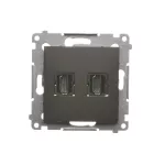Simon 54 WMDH-0XXXX2-046 Gniazdo HDMI podwójne (moduł); brąz mat