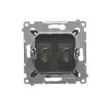 Simon 54 WMDH-0XXXX2-046 Gniazdo HDMI podwójne (moduł); brąz mat