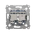 Simon 54 WMDL-06021x-0xx Łącznik schodowy podwójny z podświetleniem (mechanizm) 10AX, 250V~, szybkozłącza Posiada 2 niezależne układy podświetlenia