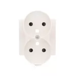 Simon 54 WMDW-P0131x-011 Pokrywa gniazda podwójnego z przesłonami do ramek PREMIUM; biały