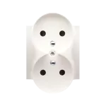 Simon 54 WMDW-P0131x-041 Pokrywa gniazda podwójnego z przesłonami do ramek PREMIUM; kremowy