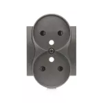 Simon 54 WMDW-P0131x-048 Pokrywa gniazda podwójnego z przesłonami do ramek PREMIUM; antracyt