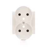 Simon 54 WMDW-P0131N-011 Pokrywa gniazda podwójnego z przesłonami do ramek NATURE; biały