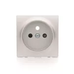 Simon 54 WMDW-P0111x-043 Pokrywa gniazda pojedynczego z przesłonami; srebrny mat