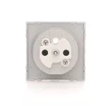 Simon 54 WMDW-P0111x-043 Pokrywa gniazda pojedynczego z przesłonami; srebrny mat