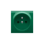 Simon 54 WMDW-P0111x-033 Pokrywa gniazda pojedynczego z przesłonami; zielona