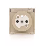 Simon 54 WMDW-P3121x-044 Pokrywa gniazda do wersji IP44 z przesłonami, klapka transparentna; złoty mat Wymagana uszczelka IP44 do ramki