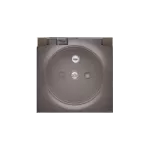 Simon 54 WMDW-P3121x-046 Pokrywa gniazda do wersji IP44 z przesłonami, klapka transparentna; brąz mat Wymagana uszczelka IP44 do ramki