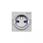 Simon 55 WMDW-TGD1ZP-143 Pokrywa gniazda wtyczkowego pojedynczego z kluczem DATA do: SGZ1CM/ SGZ1M; Aluminium mat