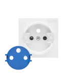 Simon 55 WMDW-TGD1ZP-AB111 Pokrywa gniazda wtyczkowego pojedynczego z kluczem DATA do: SGZ1CM/ SGZ1M; Antybakteryjny; Biały mat