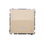 Simon Basic WMUL-081x3x-9011 Przycisk światło z podświetleniem LED na 24V (moduł) 10AX, 24V~, szybkozłącza; beż